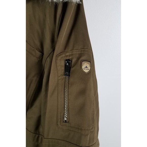 Centigrade Women's Sz. 2X Olive Parka Coat with Faux Fur Details NEW - Picture 5 of 12